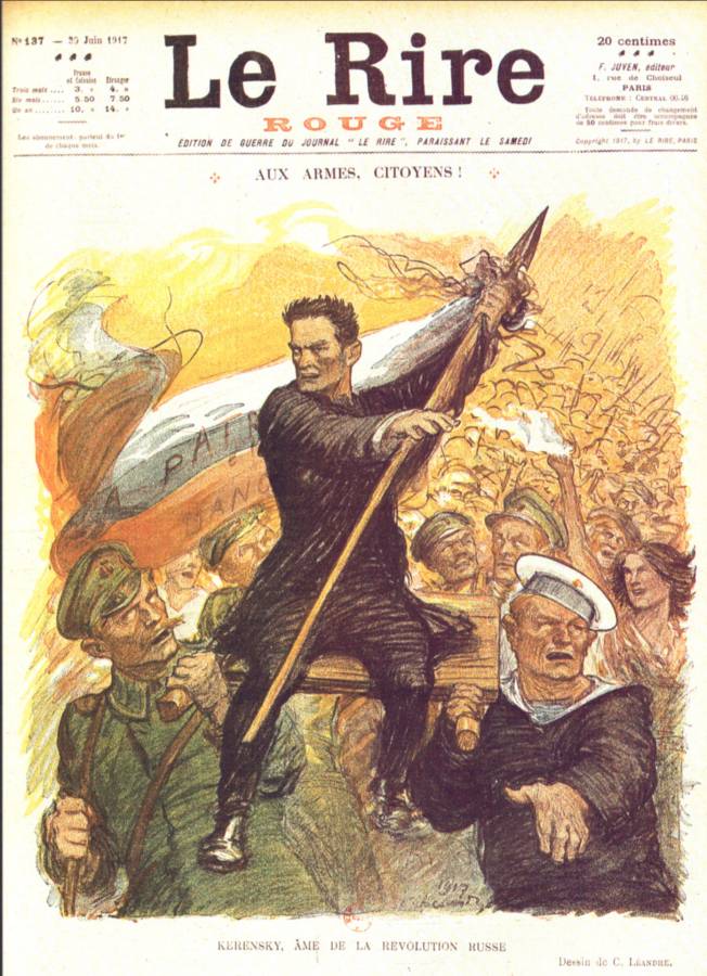 1917 30 juin Le Rire Rouge Dessin de Leandre Revolution Russe Kerensky.jpg